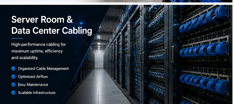 Server Room Data Center Cabling.